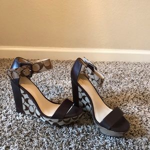 Coach Size 8.5 wedge platform sandals. Great buy
